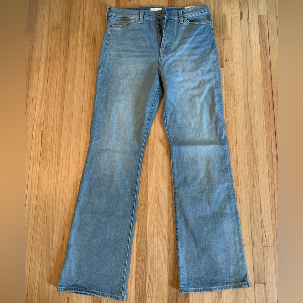 NWT Madewell light wash Easy Boot Denim jeans size 31